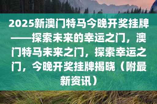 2025新澳门特马今晚开什么,探索未来之门，新澳门特马2025之夜